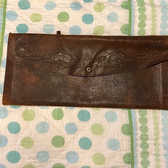 Vintage Other - Vintage leather clutch wrap